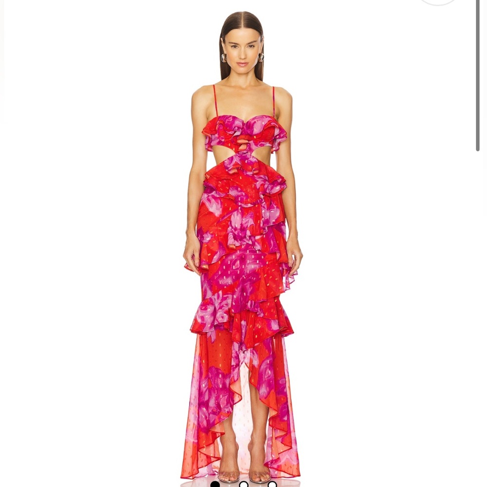 Vibrant Pink Ruffled Dress